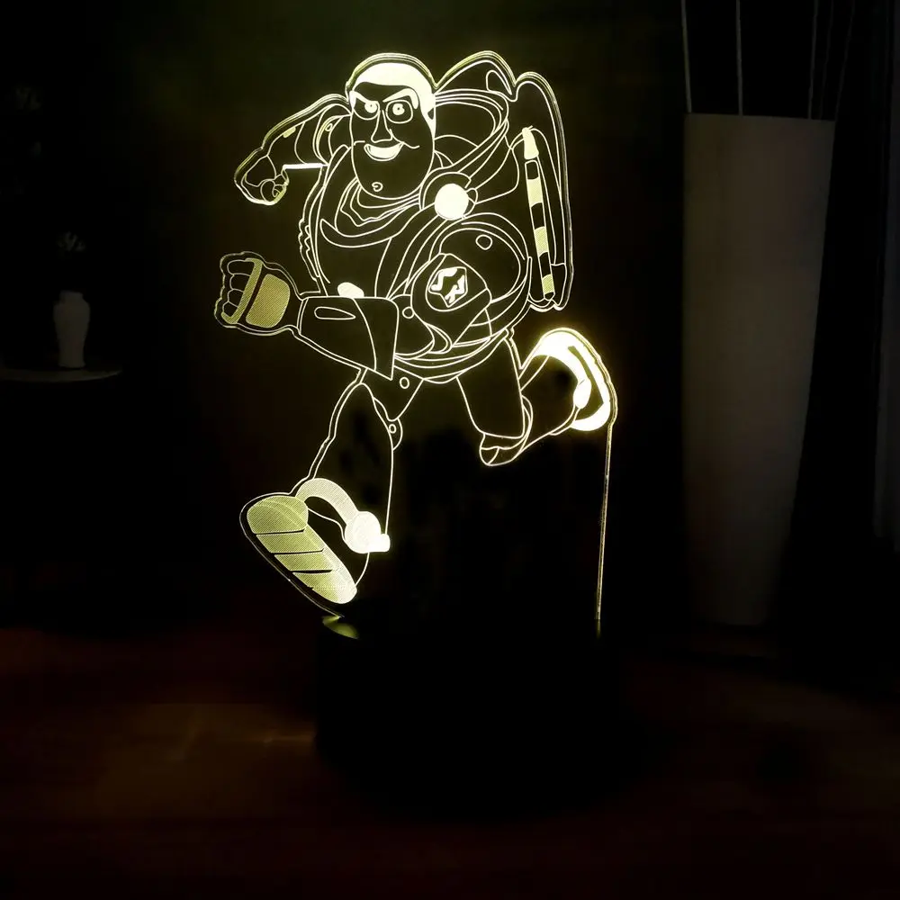 История игрушек светодиодный детский ночник для сна в спальню Buzz lightyear Luminaria Lava 3D лампа Детский Рождественский подарок на день рождения праздник красочный