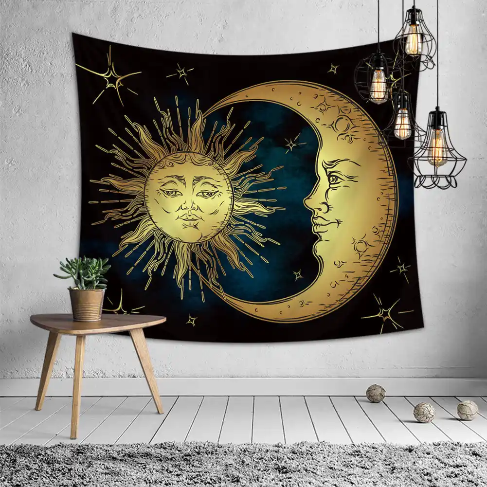 Enipate Sun Moon Face Tapestry Creative Bohemian Hippie Tapestries Woven Decorative Polyester Boho Carpet Wall Hanging Blanket Tapestry Aliexpress