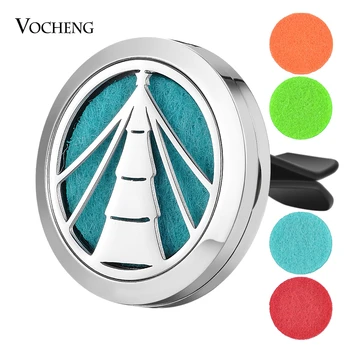 

10pcs/lot Car Air Freshener Christmas Perfume Locket Clip Stainless Steel Pendant Magnetic without Oil Pad VA-749*10