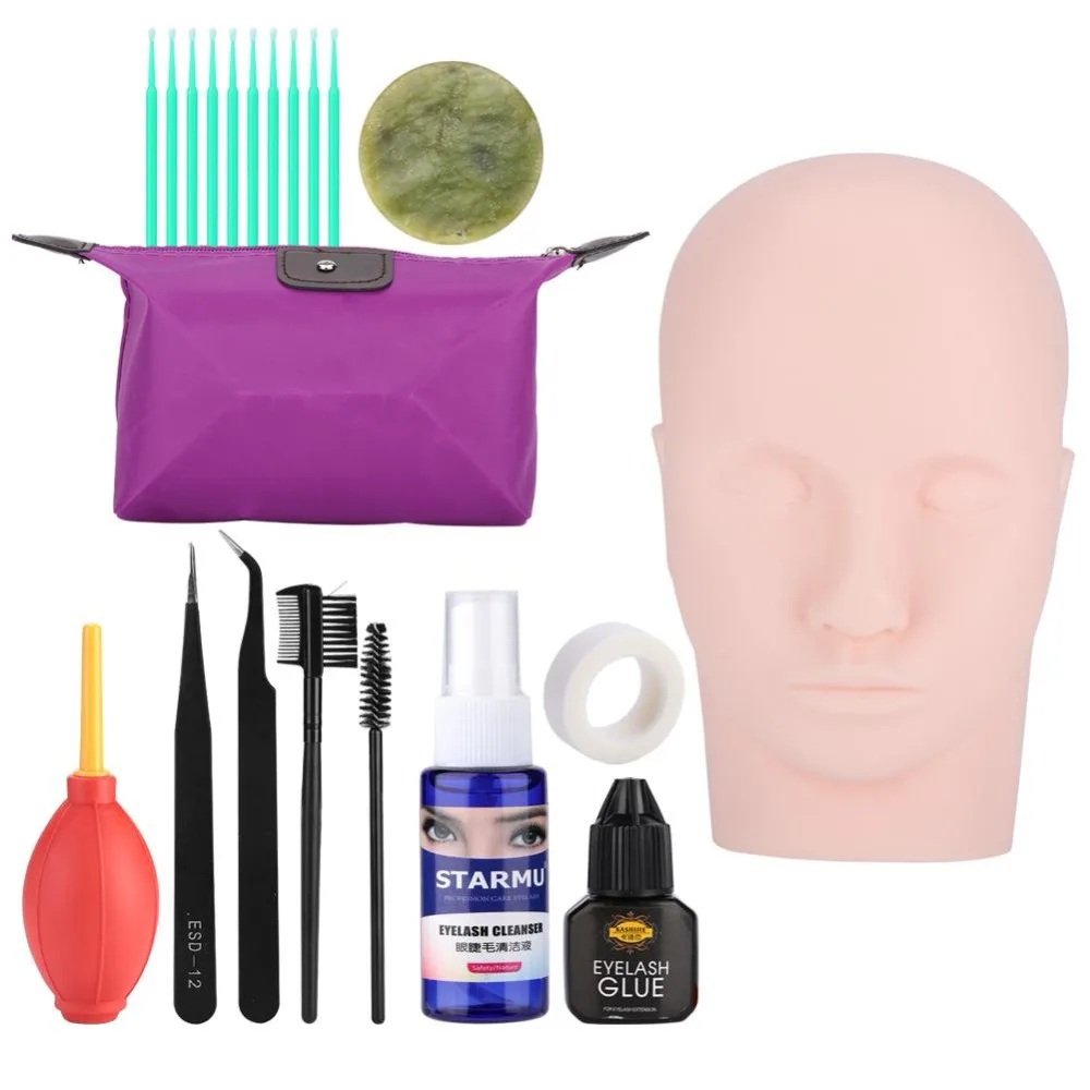 12PCS/Kit Starter False Eyelash Extension Tool Kit Set Semi Permanent