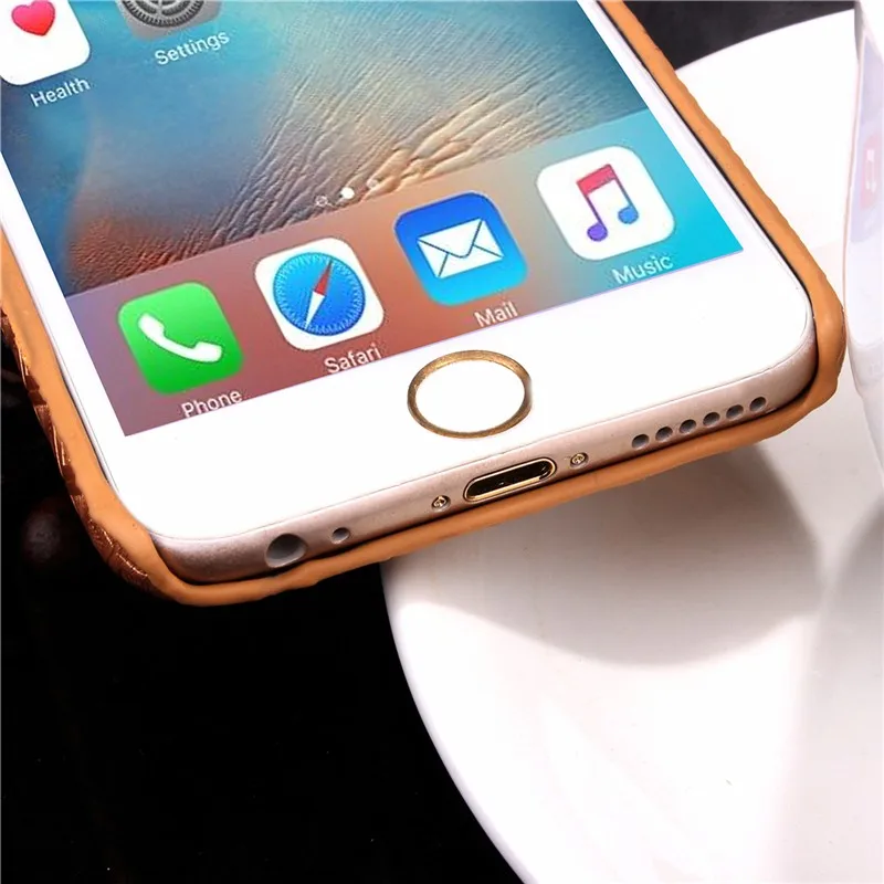 Ultra-thin Luxury Smart Card Grid Royal Bump Men Lady Diamond Business Noble PU Leather PC Back Cover Card Slot Case For Apple iPhone 6 6S  (4)