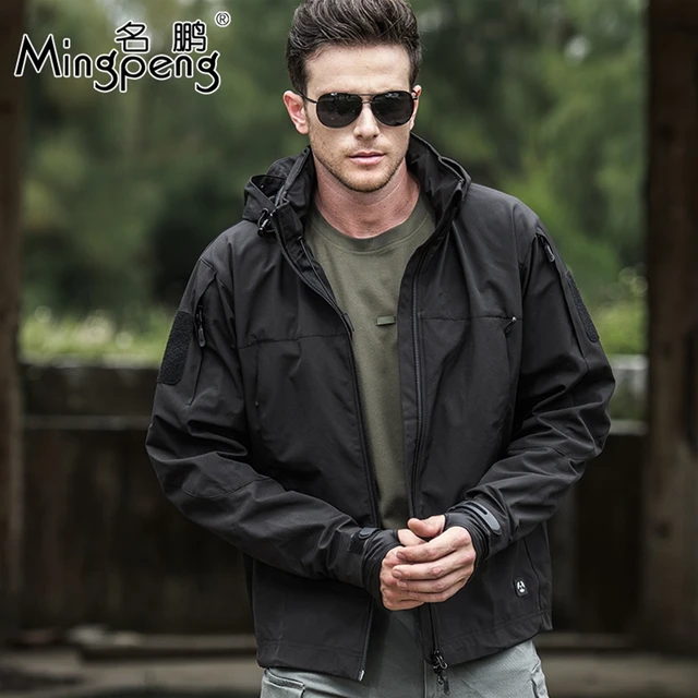 Veste militaire tactique imperméable à capuche pour homme, manteau  coupe-vent à coque souple, printemps automne - AliExpress