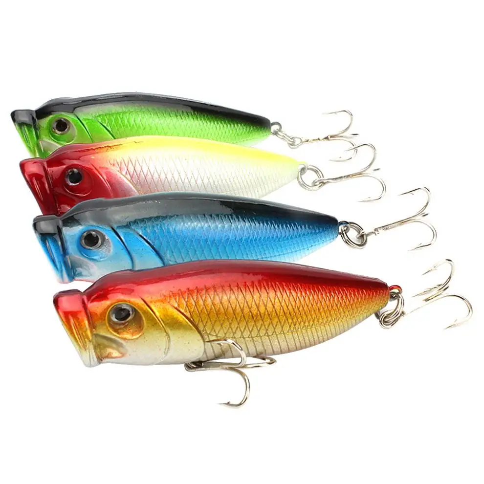 6cm 7g Built in Steel Ball Top Water Popper Fishing Lure Long Shot Hard