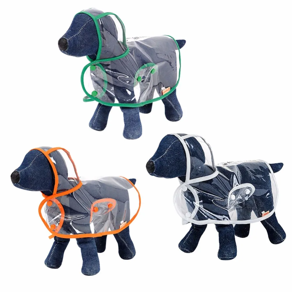 New Clear Waterproof Umbrella Rain Coat Pet Puppy Dog Jacket Rainwear