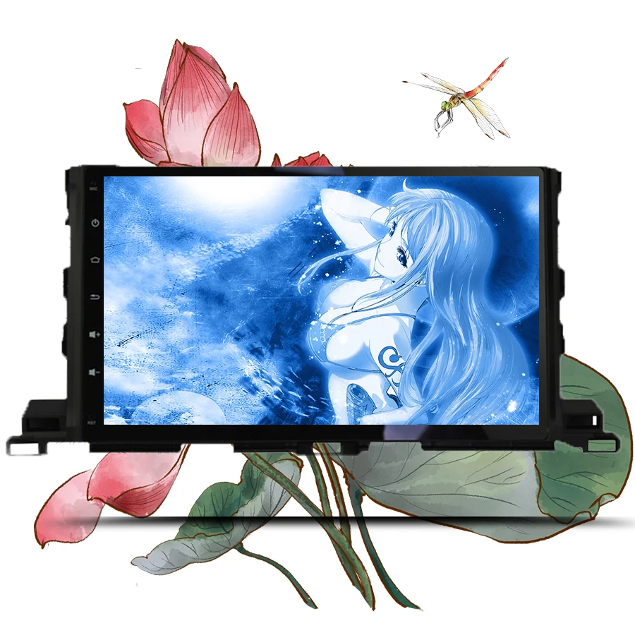Cheap For Toyota Highlander 2014 2016 2018 car gps navigation pc tablet music tape recorder with android 9.1 Octa core wifi 4G 5