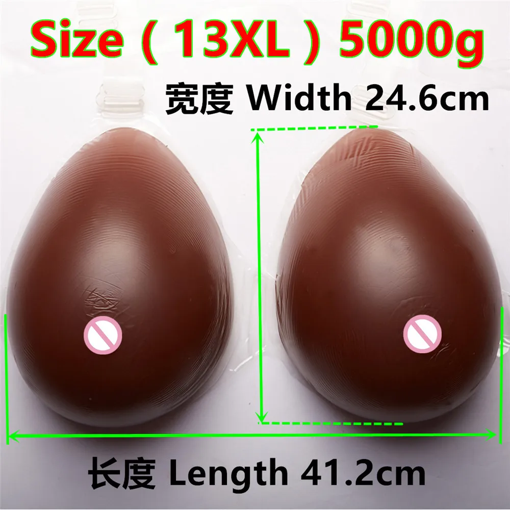 ^Cheap 5000g/pair Super Big Silicone Black Tits Bra Fake Boobs Artificial Breast For Crossdresser Transgender Shemale Chest Enhancer