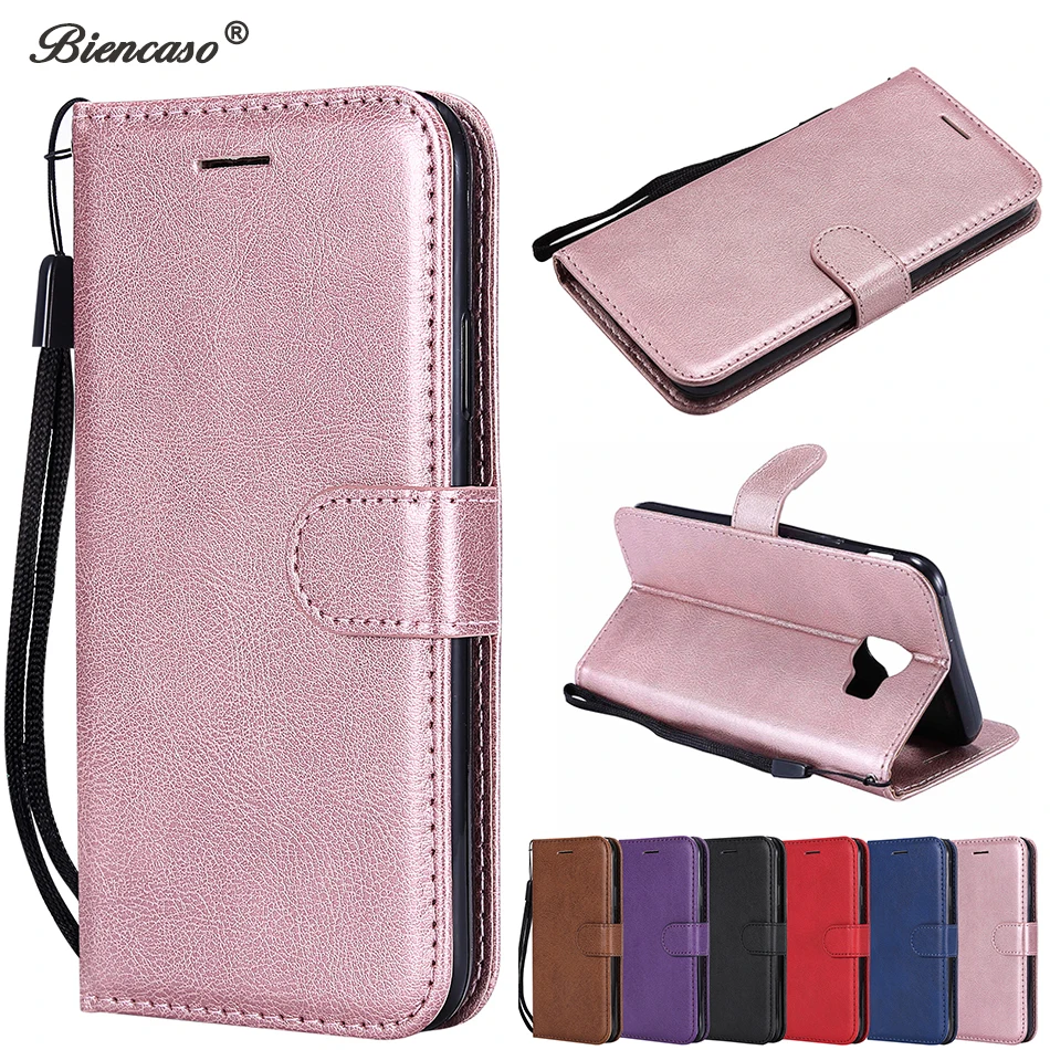 

Wallet Flip Case For Samsung Galaxy A6 A8 J4 J6 Plus 2018 J3 J5 J7 Duo A3 A5 2017 Prime Note 8 9 Solid Color Back Cover