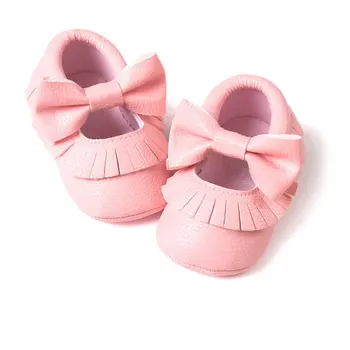 

Fashion Baby Shoes Soft Sole Moccasin Newborn Babies PU leather Slip-on Prewalkers