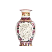 Старинный китайский стиль дворца восстановление древних способов Цзиндэчжэнь полые белые керамическая ваза декорация цветочные вазы