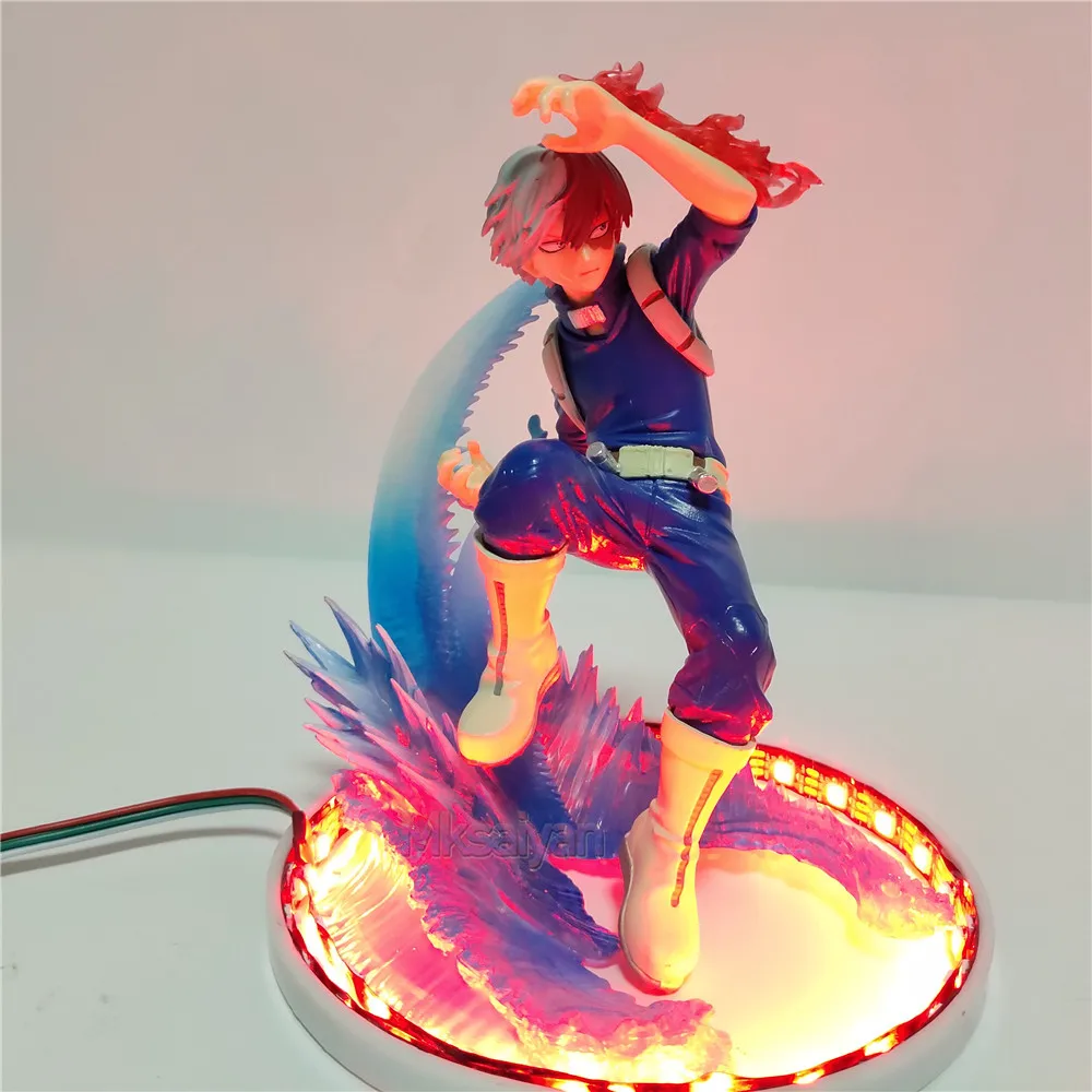 My Hero Academy Figure Todoroki Shoto Боевая сцена светодиодный светильник фигурка героя Boku No Hero Academy Shouto Todoroki ПВХ Модель игрушки