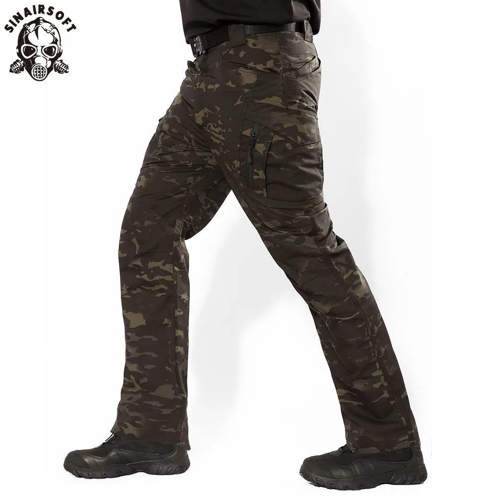 Ciudad Tactical Trekking senderismo caza pantalones hombres Combat SWAT ejército militar algodón muchos bolsillos estiramiento Flexible pantalones Casuales