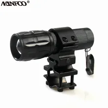 Мини Cree Q5 5 Вт Светодиодный светильник-вспышка с креплением в виде оружия 450 люмен светодиодный фонарь с масштабируемым прожектором и точечным лучом Фонарь велосипедный светильник