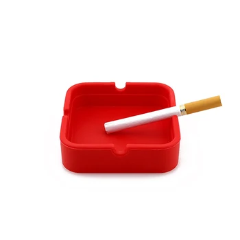 

Square Silicone Ashtray High-Temperature Heat Resistant Unbreakable Desktop Decorations for Outdoor Indoor Home Office KTV Bar