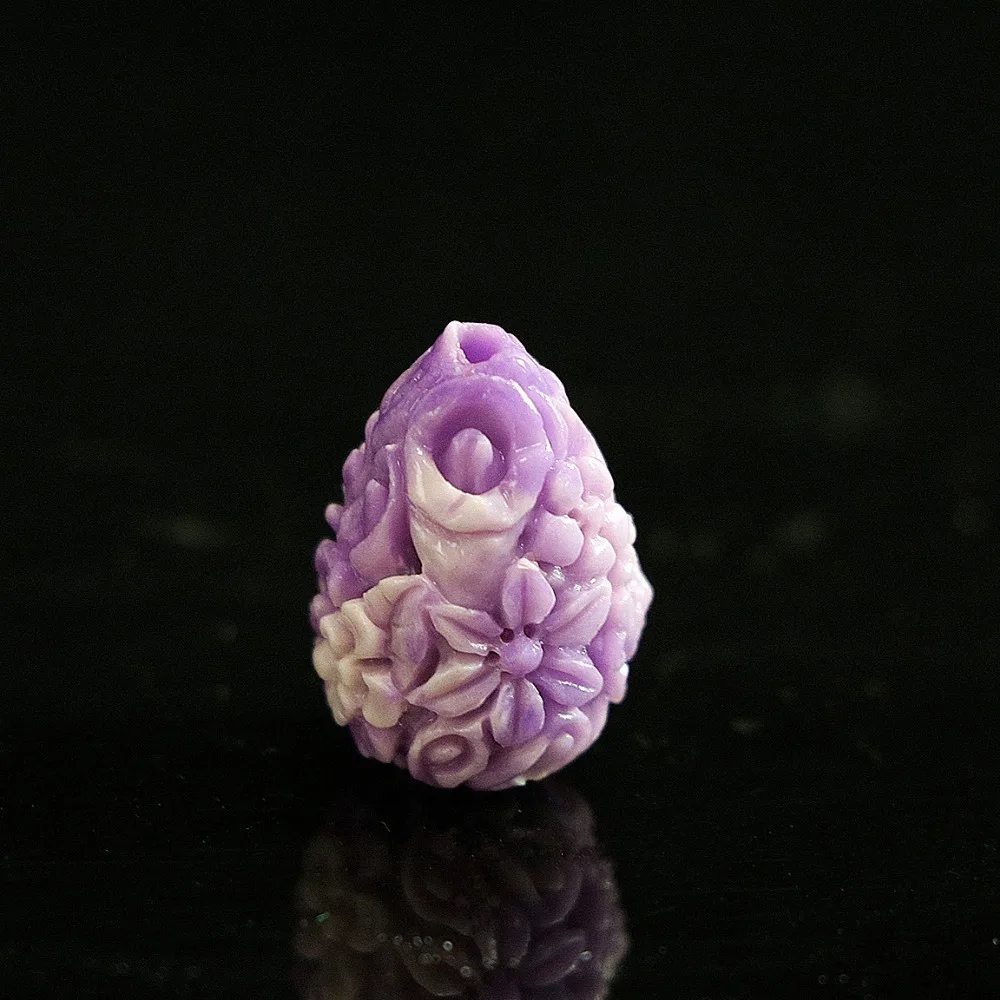 

Carving fine purple synthetic coralwater drop teardrop 14*21mm fashion beads women men diy accessories free shippping 5pcs B909