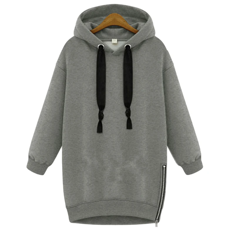 

Autumn Women Loose Long Sleeve Hoodies Sweatshirts Spring New Long Pullovers Solid Clolor Casual Women Tops Sweatshirts