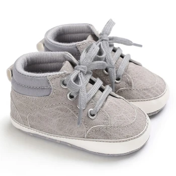 

Spring / Autumn Infant Baby Boy Soft Sole PU Leather First Walkers Crib Shoes 0-18 Months #05