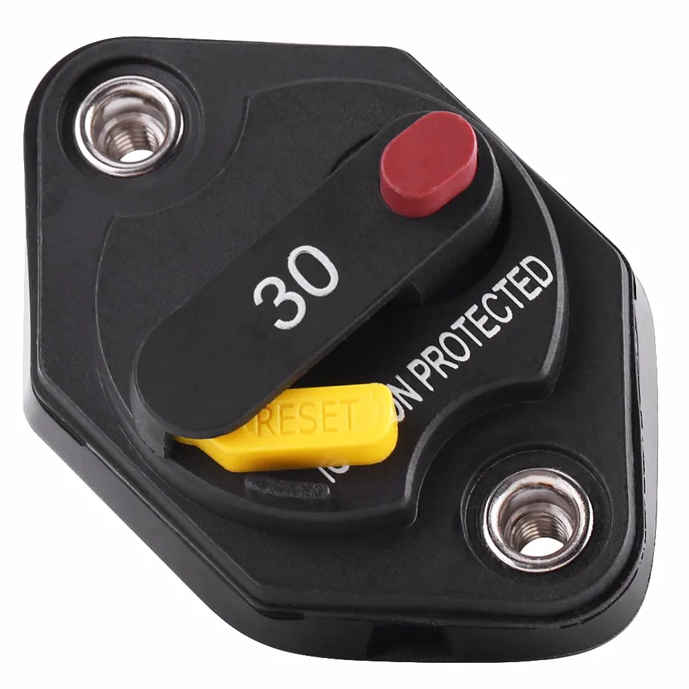 1 Piece 30 Amp Waterproof Car Boat Fuse Holder Manual Reset Circuit