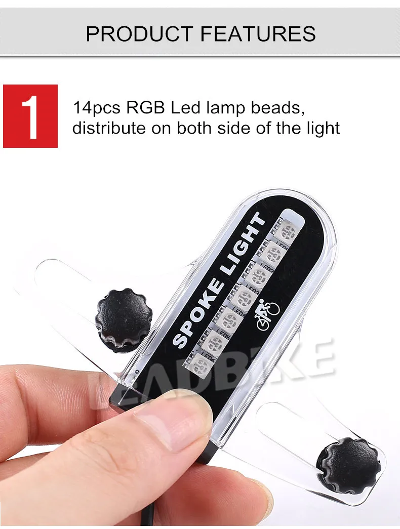 Clearance Leadbike Bicycle Spoke Light 30 Patterns Colorful Safety Wheel Light Lamp Movement and Light Sensor Night Riding Accessories 4 Clearance Leadbike Bicycle Spoke Light 30 Patterns Colorful Safety Wheel Light Lamp Movement and Light Sensor Night Riding Accessories 4