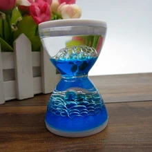 Чашка для смазывания жидкий Таймер Йога Тонкий Песочные часы Кристалл жидкие часы украшение орнамент
