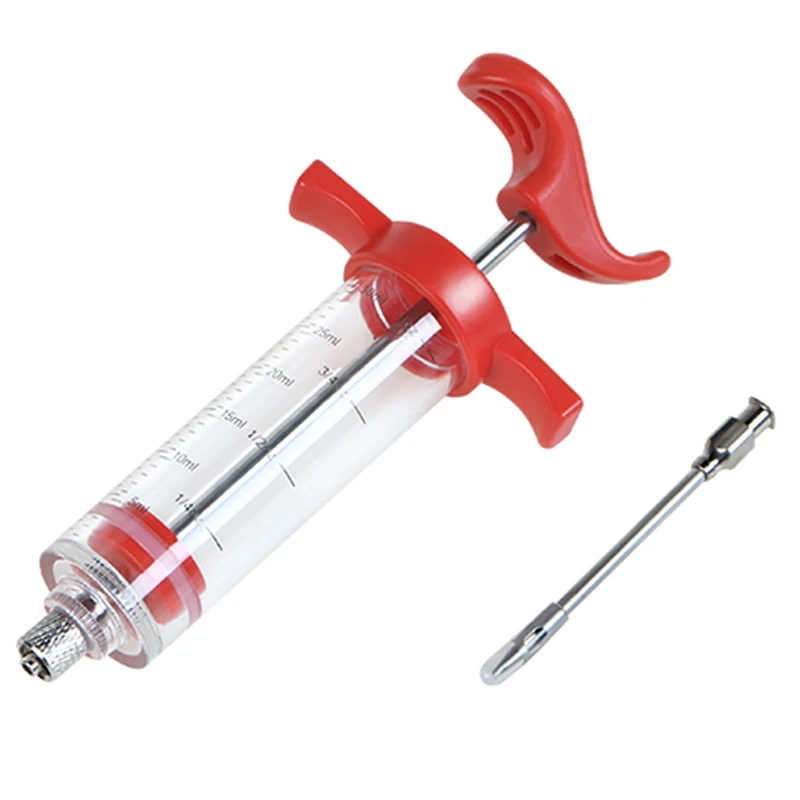 Multi- function Condiment syringe flavoring condiment red wine syringe meat injectors 21.5*7*3.5CM