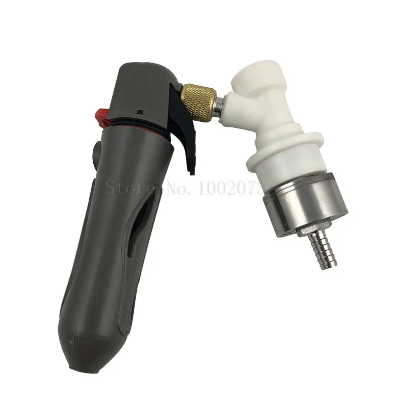 Homebrewing Co2 Keg Charger Kit With Ball Lock Disconnect & Stainless Steel Carbonation Cap w 516 Barb  (1)