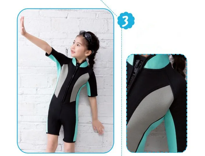 Hisea/2,5 мм неопреновый Цельный Детский Гидрокостюм, летний водный спортивный костюм для серфинга, купальник для мальчиков и девочек, Детский Гидрокостюм с короткими рукавами