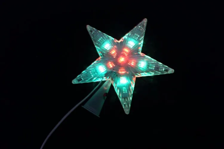 Светящийся Топ украшение в виде рождественской звезды Pentacle Star Trees Top Рождественская елка ремень рождественское платье