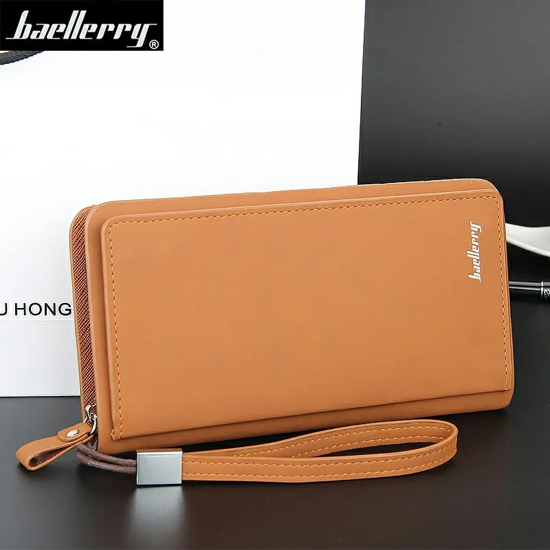 baellerry business Clutch safe travel Wallets men's wallet Leather famous brand wallet cash bags