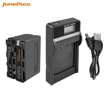 

Powree For Sony 7.2V 8700mAh NP-F960 NPF960 NP F960 Li-ion Battery + LCD Charger For NP F950 F970 F770 F750 DCR-TRV260