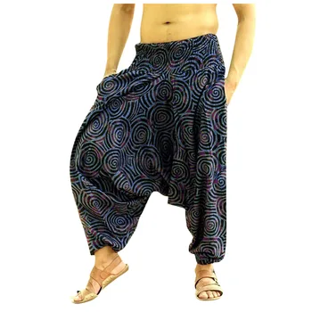 

Men's Pants Casual Print Loose Large Size Nationality Trousers Pants Cross-pants Ankle-Length Pants dropshipping#11