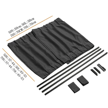 

2018 New Double Track Type Sunshade Curtains Auto Windows Car Curtains Aluminum Alloy Elastic Car Side Window 2pcs Car Universal