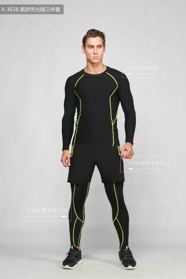 2017 18 thermal Running tights men underwear sets compression underwear men fitness clothingin
