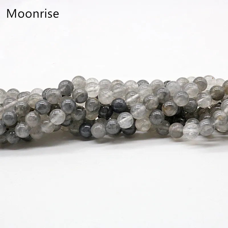 

6mm 8mm 10mm 12mm Grey Cloud Crystal Natural Stone Beads For Jewelry Making Stone DIY Bracelet Necklace 15.5" Strand HK163