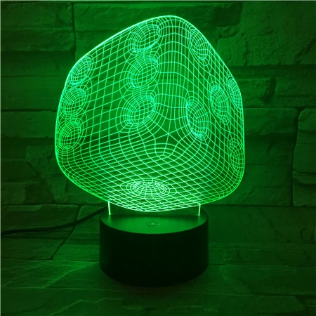 

Creative Gifts Acrylic Casino Dice Table Lamp 7 Colors Changing Desk Lamp 3D LED Night Lights with USB Cable GX502
