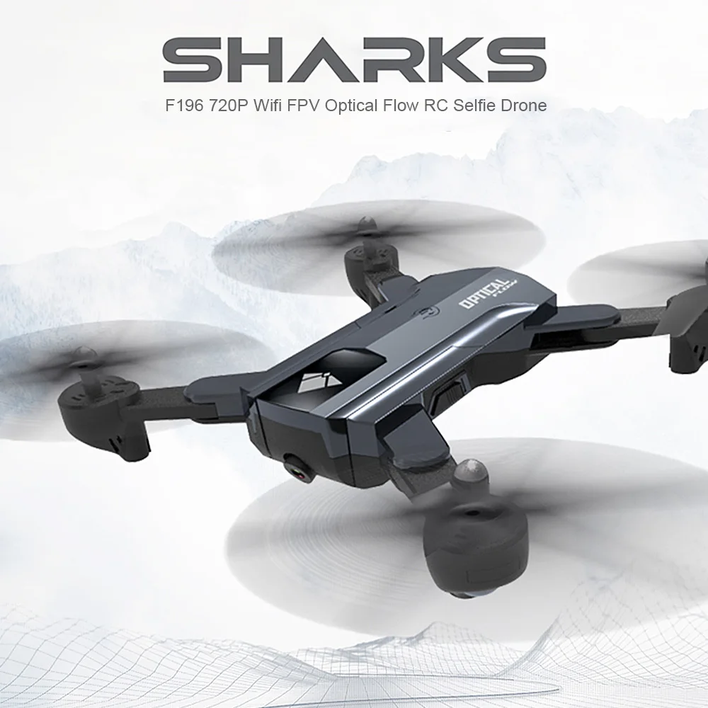 F196 720P Camere Дрон Wifi FPV оптический поток жестов 22mins Fly RC селфи Квадрокоптер с батареей