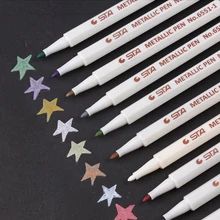 STA 10 цветов для поделок, скрапбукинга мягкая ручка металлический цветной маркер для подписи граффити
