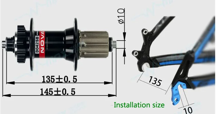 Novatec велосипедная ступица MTB D041SB D042SB горный велосипед втулки передние+ задние+ быстросъемный комплект дисковых подшипников 28 32 36 отверстий