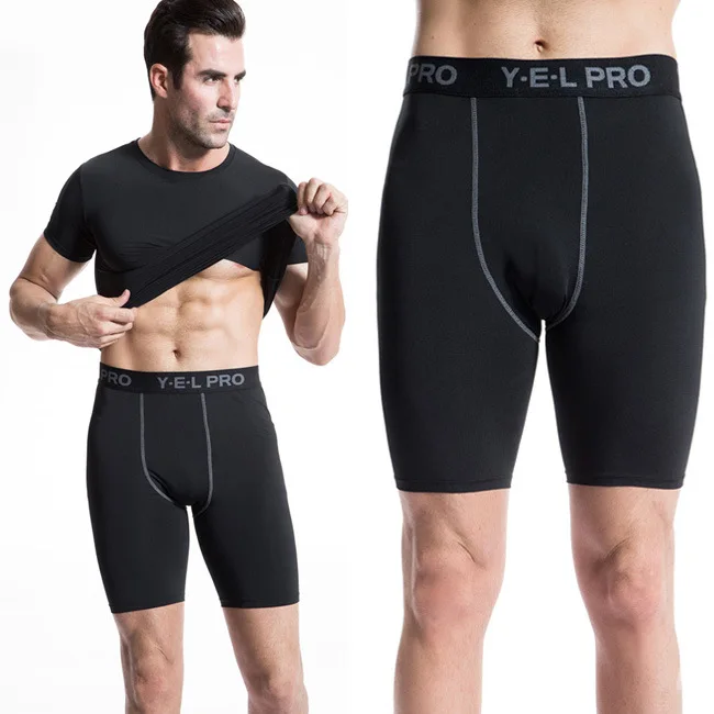 

Free Shipping Mens Compression Gear Base Layer Shorts Gymnasium bermudas masculina de marca Tights Size XXL PRO Trousers