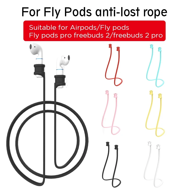 

For Honor FlyPods Anti Lost Strap String Rope For FlyPods Pro Freebuds 2 Freebuds 2 Pro Bluetooth Earphones Silicone Cable Cord