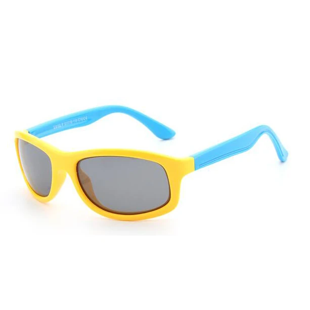Детские поляризованные солнцезащитные очки TR90 серый классические модные очки детские солнечные очки UV400 Oculos de sol masculino - Цвет линз: yellow frame blue