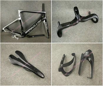 

Anthracite shiny T1100 3K NK1K Disc carbon road frame Cipollini carbon Handlebar Saddle Water bottle cages packaged for sale