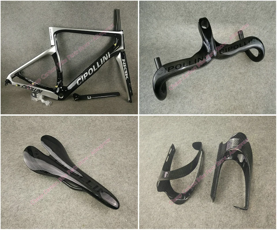 Антрацит блестящий T1100 3K NK1K диск углеродная дорожная рама Cipollini углеродный руль