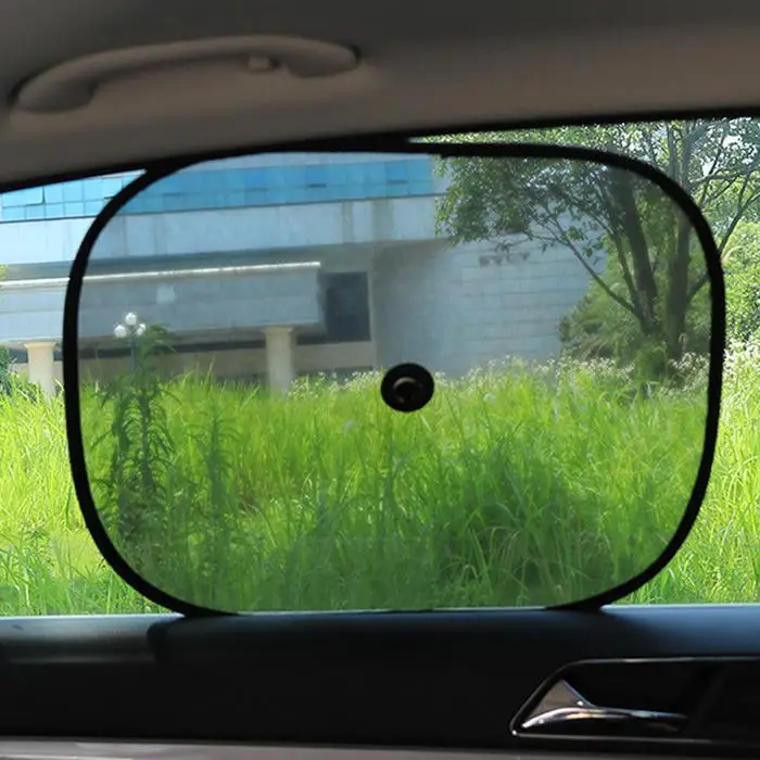 Car window blinds sunshade curtains roller blinds over window hook fitting 44cm set for 2