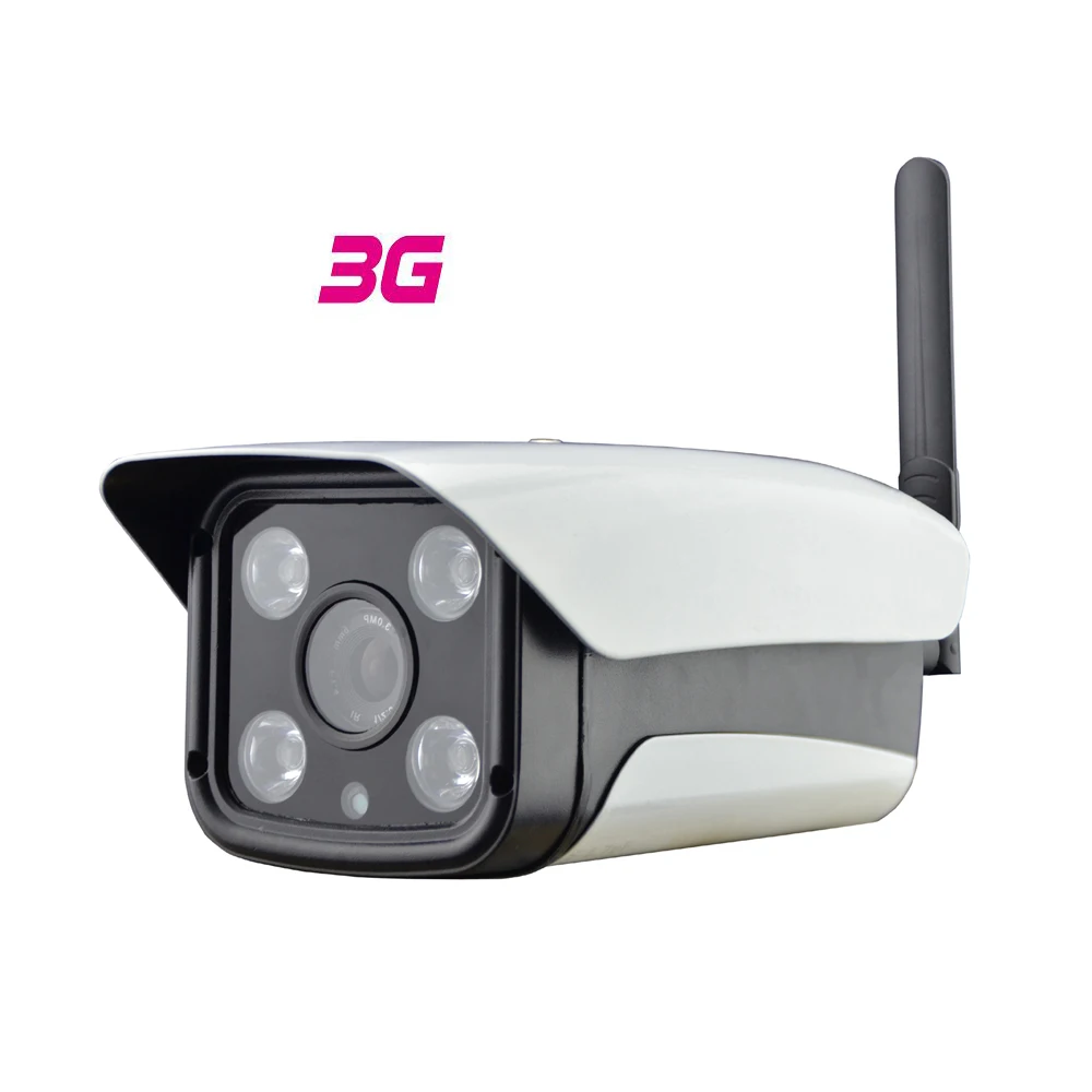 

3G Mobile Bullet 720P HD IP Camera with 3G WCDMA Network Worldwide & Cloud Server & Free APP for Remote Monitoring & Recording