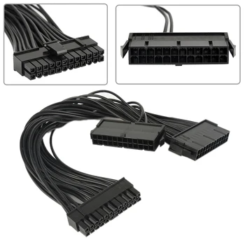 

30CM 24Pin Power Supply Synchronizer Male to Female ATX Mining 24 Pin Dual PSU Extension Cable for Computer Adapter for Mining