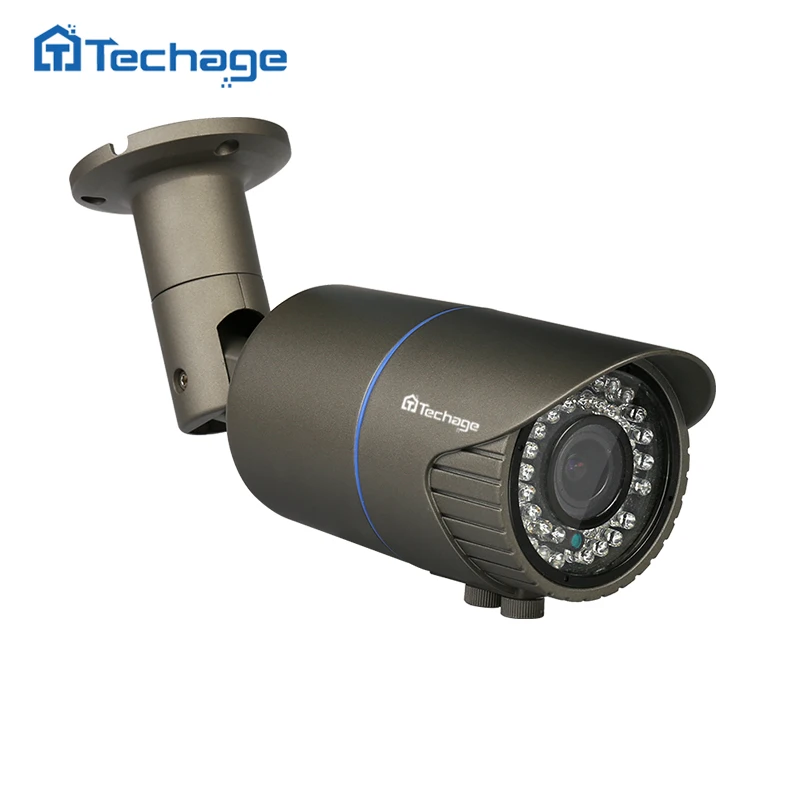 Techage 2.8-12mm Varifocal Lens CCTV 48V POE IP Camera 2.0MP 4.0MP IR Outdoor Waterproof ONVIF P2P Security Surveillance Camera camera : image Techage 2.8-12mm Varifocal Lens CCTV 48V POE IP Camera 2.0MP 4.0MP IR Outdoor Waterproof ONVIF P2P Security Surveillance Camera camera