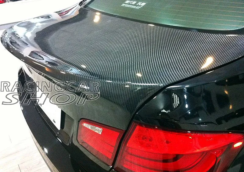 V Стиль труба из углеродистого волокна 3K Настоящее углеродного волокна задний багажник для BMW 5-SERIES F10 F18 2011UP B096