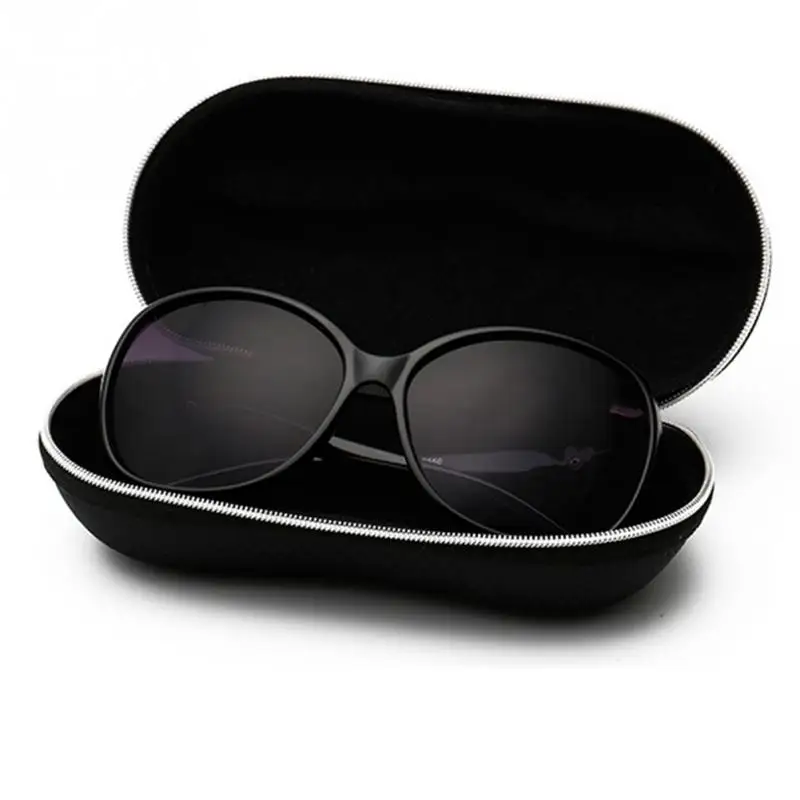 

New Portable Fiber colorful cover sunglasses case for women glasses box with zipper eyeglass cases Sunglass Shell Protector