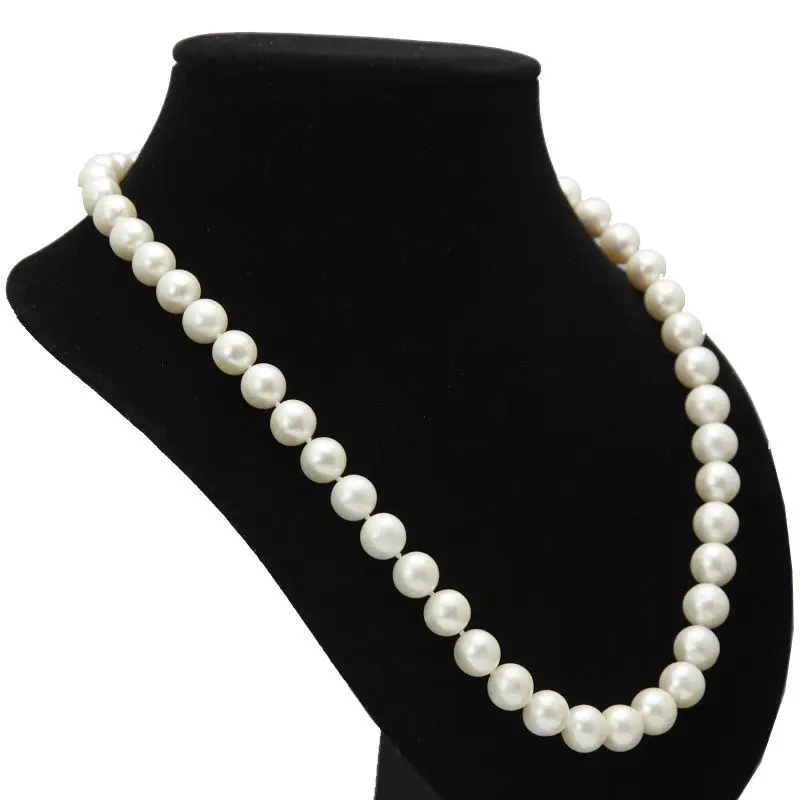 

Free shipping@@@@@ As154 lovely size AA 10-11mm white akoya freshwater cultured pearl necklace 17" a