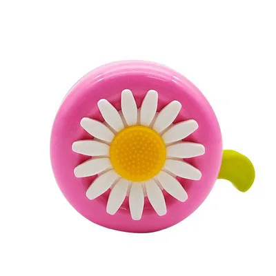 Cycling Ring Bike Bell Bicycle Alarm Daisy Flower Multi-color Funny Bicycle Horns Bike Kids Children for Handlebars - Цвет: pink green